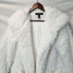 Forever 21 Plush White Teddy Jacket